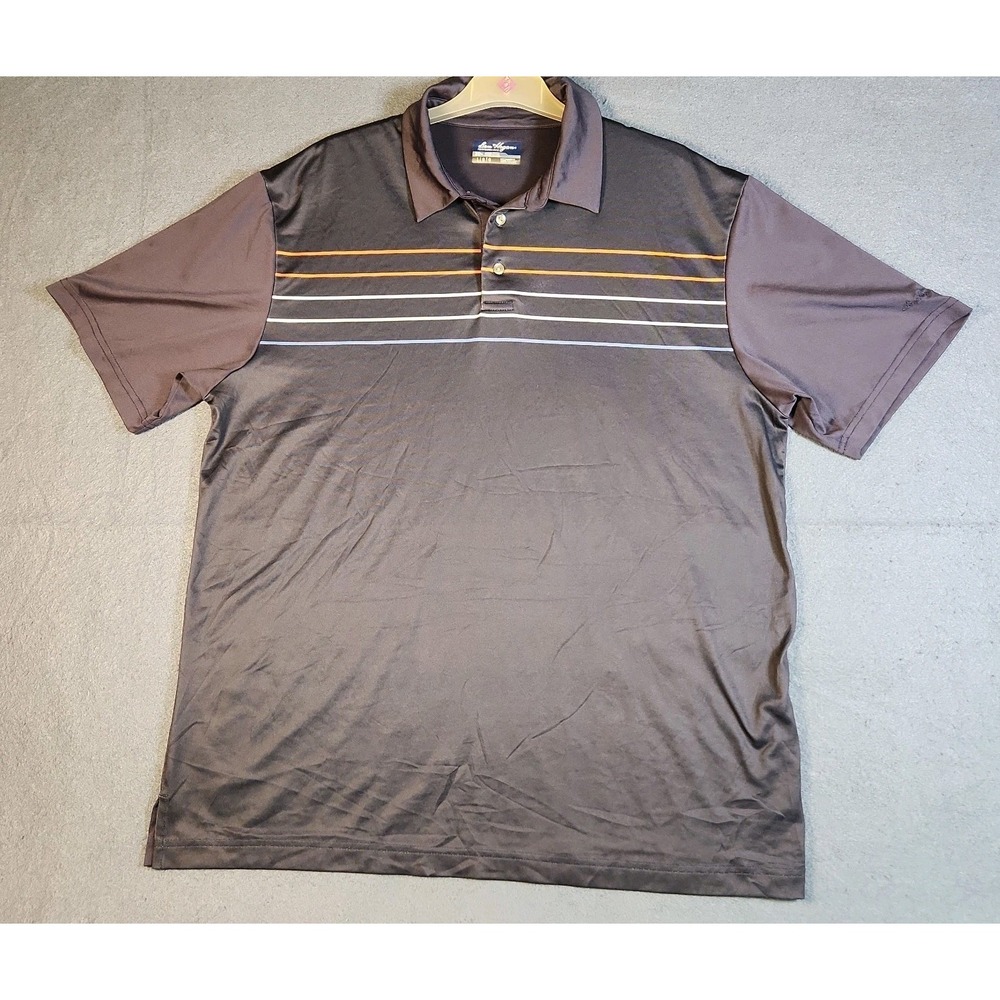 Ben Hogan Mens Performance Golf Short Sleeve Polo Shirt Size LargePurple Striped